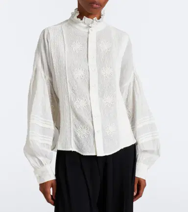 Polo Ralph Lauren Embroidered ruffled blouse | Thumbnail 4 Polo Ralph Lauren Embroidered ruffled blouse | Thumbnail 4