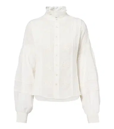 Polo Ralph Lauren Embroidered ruffled blouse | Thumbnail 1 Polo Ralph Lauren Embroidered ruffled blouse | Thumbnail 1