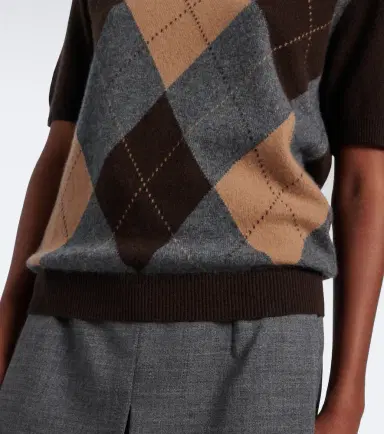 Prada Argyle cashmere sweater | Thumbnail 4 Prada Argyle cashmere sweater | Thumbnail 4