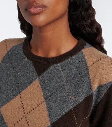 Prada Argyle cashmere sweater | Thumbnail 6 Prada Argyle cashmere sweater | Thumbnail 6