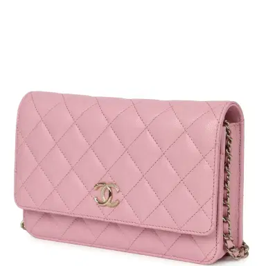 Chanel Chanel Classic Wallet On Chain WOC Pink Caviar Light Gold Hardware | Thumbnail 5 Chanel Chanel Classic Wallet On Chain WOC Pink Caviar Light Gold Hardware | Thumbnail 5