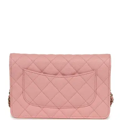 Chanel Chanel Classic Wallet On Chain WOC Pink Caviar Light Gold Hardware | Thumbnail 4 Chanel Chanel Classic Wallet On Chain WOC Pink Caviar Light Gold Hardware | Thumbnail 4