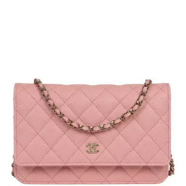 Chanel Chanel Classic Wallet On Chain WOC Pink Caviar Light Gold Hardware | Thumbnail 1 Chanel Chanel Classic Wallet On Chain WOC Pink Caviar Light Gold Hardware | Thumbnail 1
