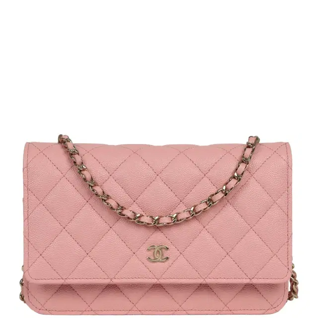 Chanel Classic Wallet On Chain WOC Pink Caviar Light Gold Hardware Chanel Classic Wallet On Chain WOC Pink Caviar Light Gold Hardware