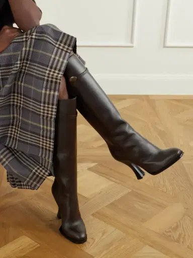 Burberry 100 Belted Leather Knee-high Boots | Thumbnail 2 Burberry 100 Belted Leather Knee-high Boots | Thumbnail 2