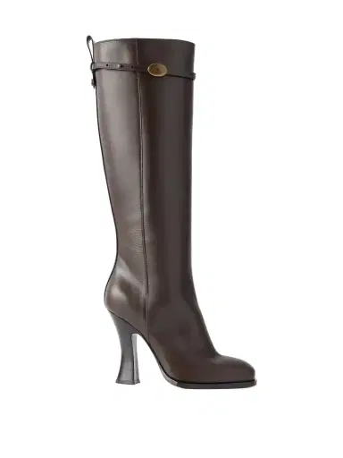 Burberry 100 Belted Leather Knee-high Boots | Thumbnail 1 Burberry 100 Belted Leather Knee-high Boots | Thumbnail 1