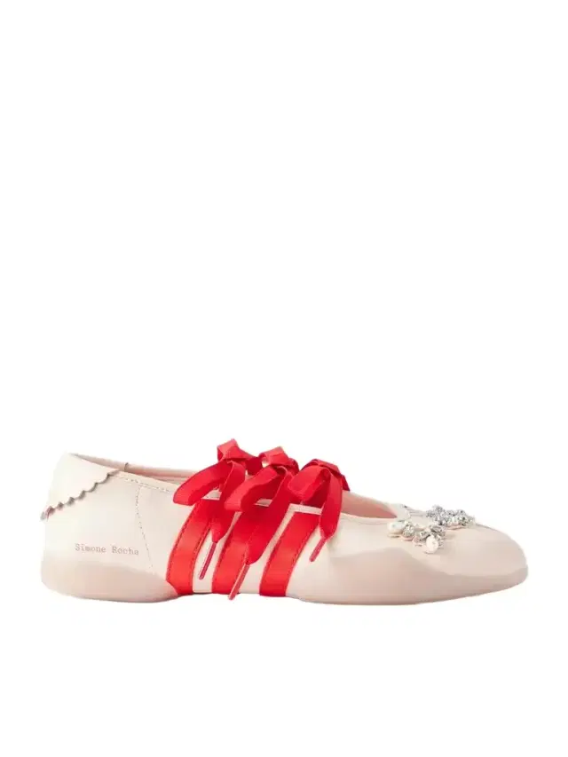 + Adidas Originals Taekwondo Ballerina Embellished Pleated Leather Flats + Adidas Originals Taekwondo Ballerina Embellished Pleated Leather Flats