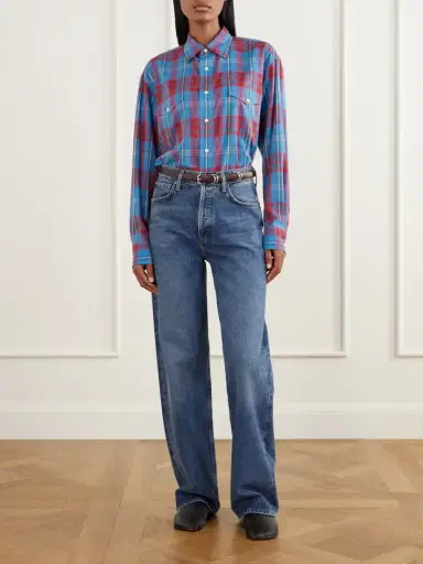 Auralee Checked Cotton And Silk-blend Shirt | Thumbnail 2 Auralee Checked Cotton And Silk-blend Shirt | Thumbnail 2
