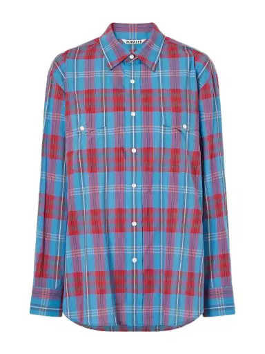 Auralee Checked Cotton And Silk-blend Shirt | Thumbnail 1 Auralee Checked Cotton And Silk-blend Shirt | Thumbnail 1