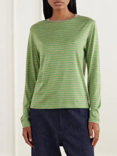 Auralee Striped Wool-jersey T-shirt | Thumbnail 3 Auralee Striped Wool-jersey T-shirt | Thumbnail 3