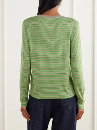 Auralee Striped Wool-jersey T-shirt | Thumbnail 4 Auralee Striped Wool-jersey T-shirt | Thumbnail 4