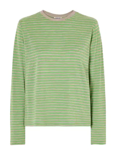 Auralee Striped Wool-jersey T-shirt | Thumbnail 1 Auralee Striped Wool-jersey T-shirt | Thumbnail 1