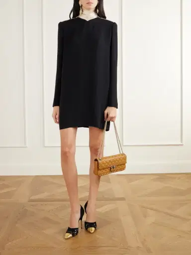 Valentino Garavani Sinead D'orsay 105 Suede-trimmed Lace Pumps | Thumbnail 4 Valentino Garavani Sinead D'orsay 105 Suede-trimmed Lace Pumps | Thumbnail 4
