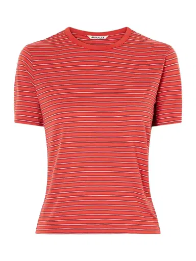 Auralee Striped Wool-jersey T-shirt | Thumbnail 1 Auralee Striped Wool-jersey T-shirt | Thumbnail 1