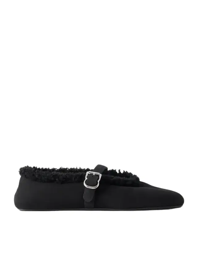 La Ballerine Shearling-trimmed Suede Ballet Flats La Ballerine Shearling-trimmed Suede Ballet Flats