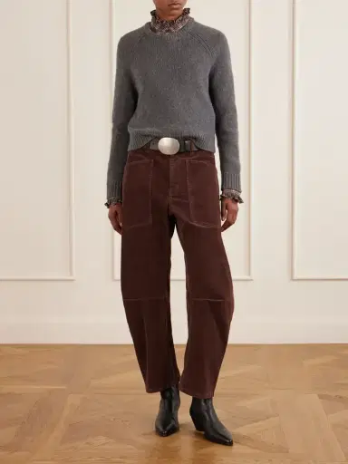 Nili Lotan Shon Cotton-blend Twill Tapered Pants | Thumbnail 2 Nili Lotan Shon Cotton-blend Twill Tapered Pants | Thumbnail 2