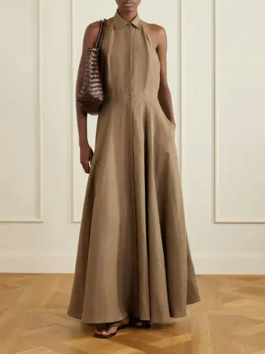 Ralph Lauren Collection Eldered Halterneck Linen Maxi Dress | Thumbnail 2 Ralph Lauren Collection Eldered Halterneck Linen Maxi Dress | Thumbnail 2