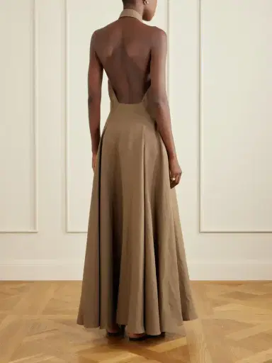 Ralph Lauren Collection Eldered Halterneck Linen Maxi Dress | Thumbnail 3 Ralph Lauren Collection Eldered Halterneck Linen Maxi Dress | Thumbnail 3
