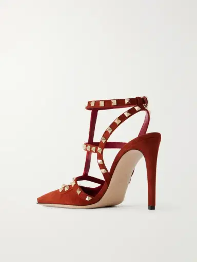 Valentino Garavani Rockstud 100 Embellished Suede Pumps | Thumbnail 3 Valentino Garavani Rockstud 100 Embellished Suede Pumps | Thumbnail 3