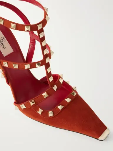 Valentino Garavani Rockstud 100 Embellished Suede Pumps | Thumbnail 5 Valentino Garavani Rockstud 100 Embellished Suede Pumps | Thumbnail 5