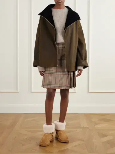 Burberry Shearling-trimmed Suede Ankle Boots | Thumbnail 4 Burberry Shearling-trimmed Suede Ankle Boots | Thumbnail 4