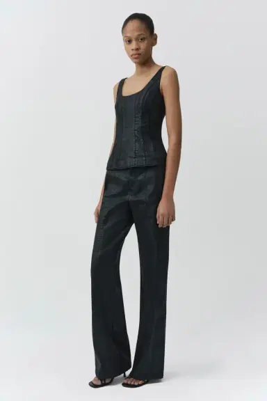 Simkhai Ansel Coated Denim Trouser | Thumbnail 4 Simkhai Ansel Coated Denim Trouser | Thumbnail 4