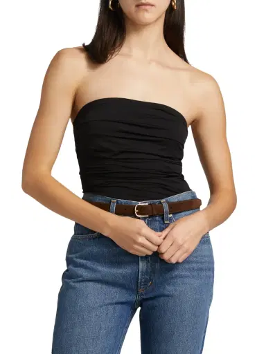 AGOLDE Women's Gwyneth Ruched Bodysuit | Thumbnail 3 AGOLDE Women's Gwyneth Ruched Bodysuit | Thumbnail 3