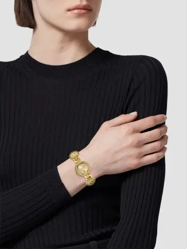 Versace Women's La Greca Stud Icon Goldtone Stainless Steel Bracelet Watch/28MM | Thumbnail 2 Versace Women's La Greca Stud Icon Goldtone Stainless Steel Bracelet Watch/28MM | Thumbnail 2