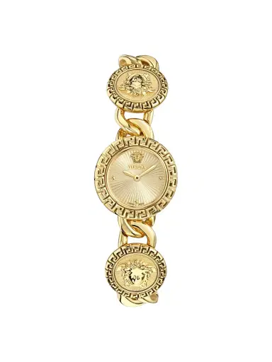Versace Women's La Greca Stud Icon Goldtone Stainless Steel Bracelet Watch/28MM | Thumbnail 1 Versace Women's La Greca Stud Icon Goldtone Stainless Steel Bracelet Watch/28MM | Thumbnail 1