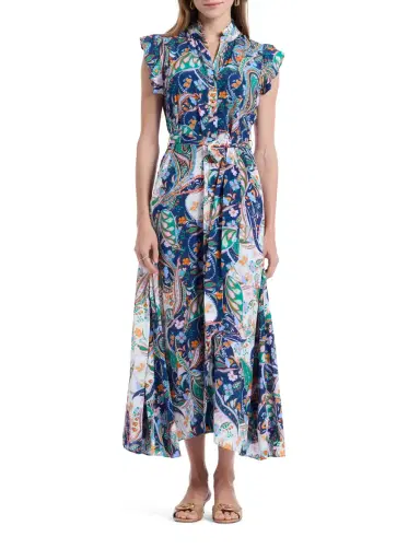 Robert Graham Women's Sadie Paisley Floral Maxi Dress | Thumbnail 2 Robert Graham Women's Sadie Paisley Floral Maxi Dress | Thumbnail 2