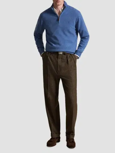Polo Ralph Lauren Men's Logo Wool Quarter-Zip Sweater | Thumbnail 2 Polo Ralph Lauren Men's Logo Wool Quarter-Zip Sweater | Thumbnail 2