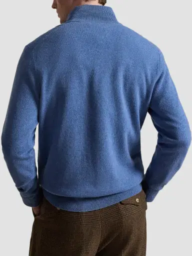 Polo Ralph Lauren Men's Logo Wool Quarter-Zip Sweater | Thumbnail 3 Polo Ralph Lauren Men's Logo Wool Quarter-Zip Sweater | Thumbnail 3