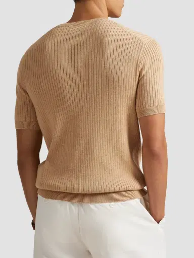 Polo Ralph Lauren Men's Houndstooth Cotton Interlock Short-Sleeve Polo Shirt | Thumbnail 3 Polo Ralph Lauren Men's Houndstooth Cotton Interlock Short-Sleeve Polo Shirt | Thumbnail 3