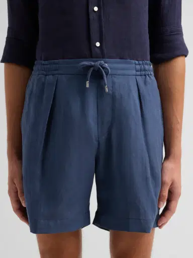 Ralph Lauren Purple Label Men's Silk-Linen Drawstring Shorts | Thumbnail 5 Ralph Lauren Purple Label Men's Silk-Linen Drawstring Shorts | Thumbnail 5