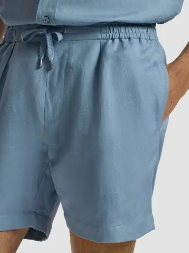 Ralph Lauren Purple Label Men's Silk-Linen Drawstring Shorts | Thumbnail 5 Ralph Lauren Purple Label Men's Silk-Linen Drawstring Shorts | Thumbnail 5