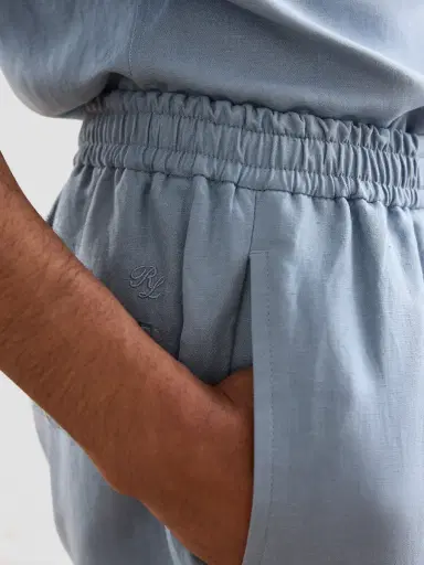 Ralph Lauren Purple Label Men's Silk-Linen Drawstring Shorts | Thumbnail 6 Ralph Lauren Purple Label Men's Silk-Linen Drawstring Shorts | Thumbnail 6