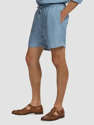 Ralph Lauren Purple Label Men's Silk-Linen Drawstring Shorts | Thumbnail 7 Ralph Lauren Purple Label Men's Silk-Linen Drawstring Shorts | Thumbnail 7