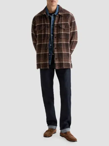 AG Jeans Men's Grant Houndstooth Plaid Heavyweight Overshirt | Thumbnail 2 AG Jeans Men's Grant Houndstooth Plaid Heavyweight Overshirt | Thumbnail 2