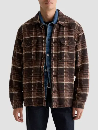 AG Jeans Men's Grant Houndstooth Plaid Heavyweight Overshirt | Thumbnail 4 AG Jeans Men's Grant Houndstooth Plaid Heavyweight Overshirt | Thumbnail 4