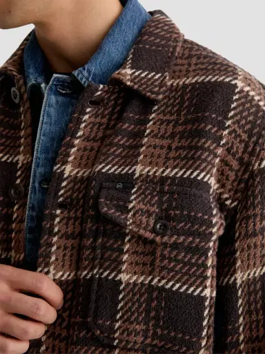 AG Jeans Men's Grant Houndstooth Plaid Heavyweight Overshirt | Thumbnail 8 AG Jeans Men's Grant Houndstooth Plaid Heavyweight Overshirt | Thumbnail 8
