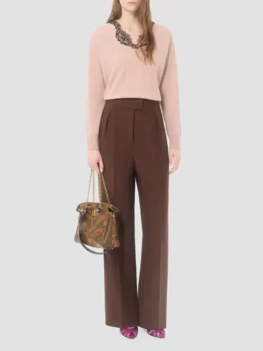 Valentino Women's Cashmere Jumper with Lace | Thumbnail 2 Valentino Women's Cashmere Jumper with Lace | Thumbnail 2