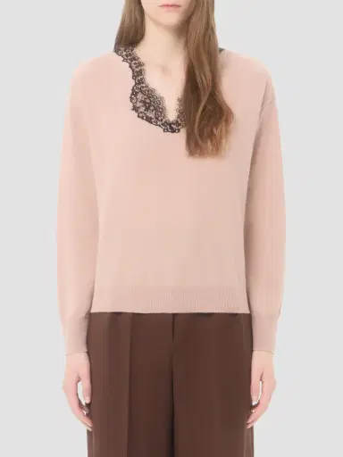Valentino Women's Cashmere Jumper with Lace | Thumbnail 3 Valentino Women's Cashmere Jumper with Lace | Thumbnail 3