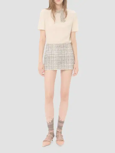 Valentino Women's Embroidered Crepe De Chine Top | Thumbnail 2 Valentino Women's Embroidered Crepe De Chine Top | Thumbnail 2