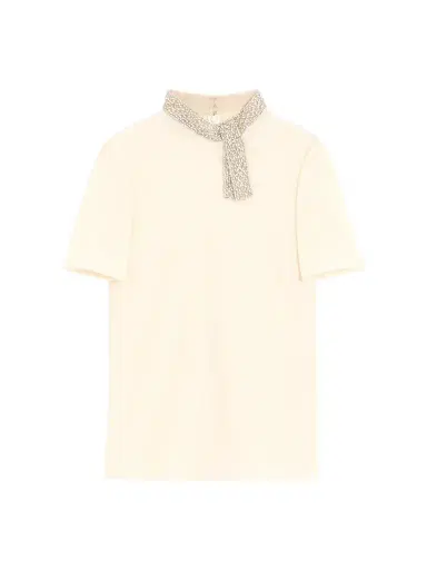 Valentino Women's Embroidered Crepe De Chine Top | Thumbnail 1 Valentino Women's Embroidered Crepe De Chine Top | Thumbnail 1