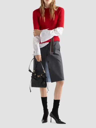 Prada Women's Bonnie Leather Mini Shoulder Bag | Thumbnail 2 Prada Women's Bonnie Leather Mini Shoulder Bag | Thumbnail 2