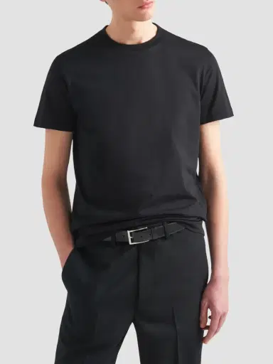 Prada Men's Three-Pack Cotton T-Shirts | Thumbnail 4 Prada Men's Three-Pack Cotton T-Shirts | Thumbnail 4