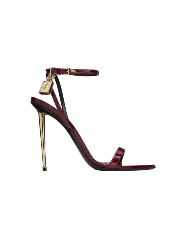 Women's Pointy Naked 105MM Patent Leather Sandals Women's Pointy Naked 105MM Patent Leather Sandals