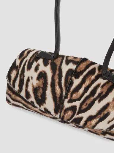 Jil Sander Women's Linea Leopard Calf-Hair Shoulder Bag | Thumbnail 2 Jil Sander Women's Linea Leopard Calf-Hair Shoulder Bag | Thumbnail 2