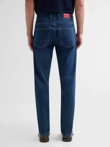 Isaia Men's Indigo Slim-Straight Jeans | Thumbnail 3 Isaia Men's Indigo Slim-Straight Jeans | Thumbnail 3