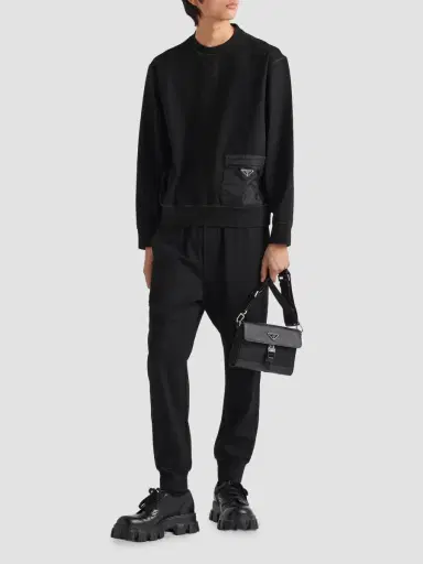 Prada Men's Technical Fleece Pants | Thumbnail 2 Prada Men's Technical Fleece Pants | Thumbnail 2